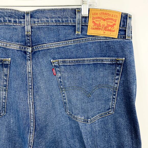 Levis 505 Men's Relaxed Jeans Actual Size 42W x 31L Blue Straight Leg - Picture 5 of 13